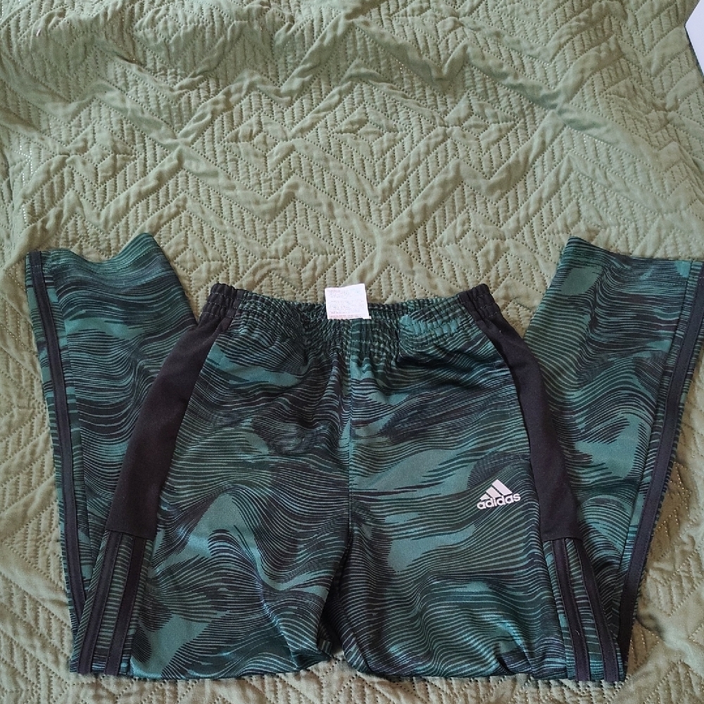Adidas Kids Camouflage Green Joggers